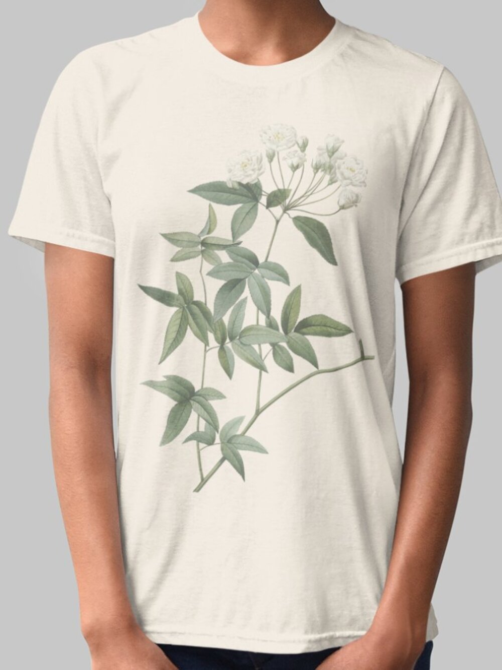 Rose Vintage Floral Print Short Sleeve Graphic Tee T-shirt S-XXL